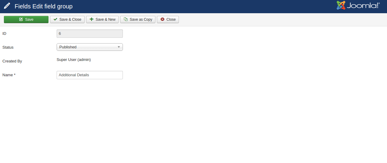 Native product add field group