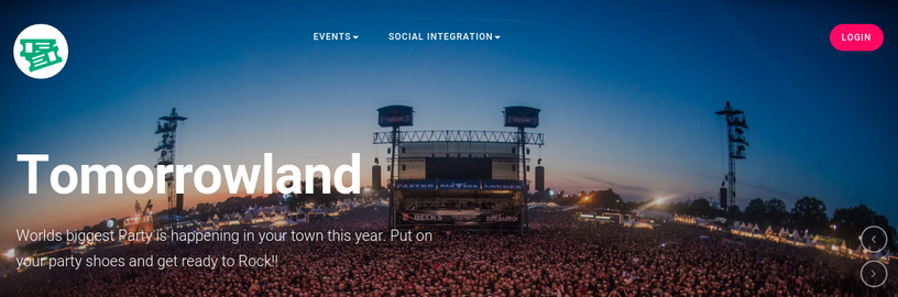 JTicketing Demo Home Page
