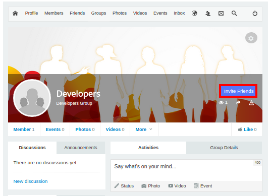 jomsocial group page