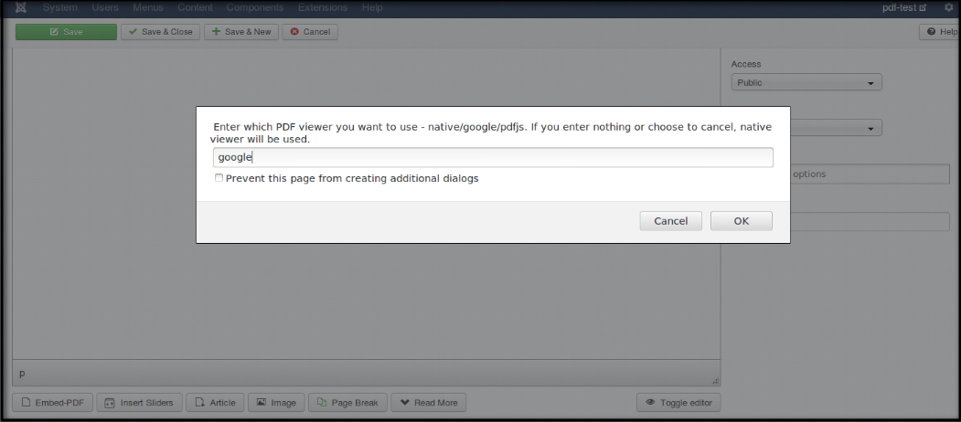 pdf embed editor button viewer