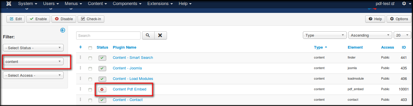 pdf embed enable content plugin