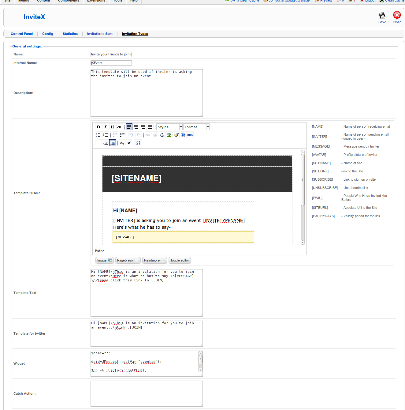 Invite Type Creation